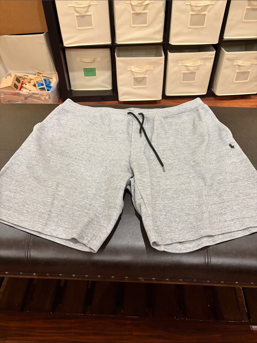 Polo by Ralph Lauren Light Gray Men's Cotton-Blend Drawstring Shorts 2XB